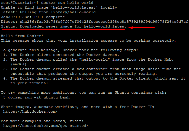 command output