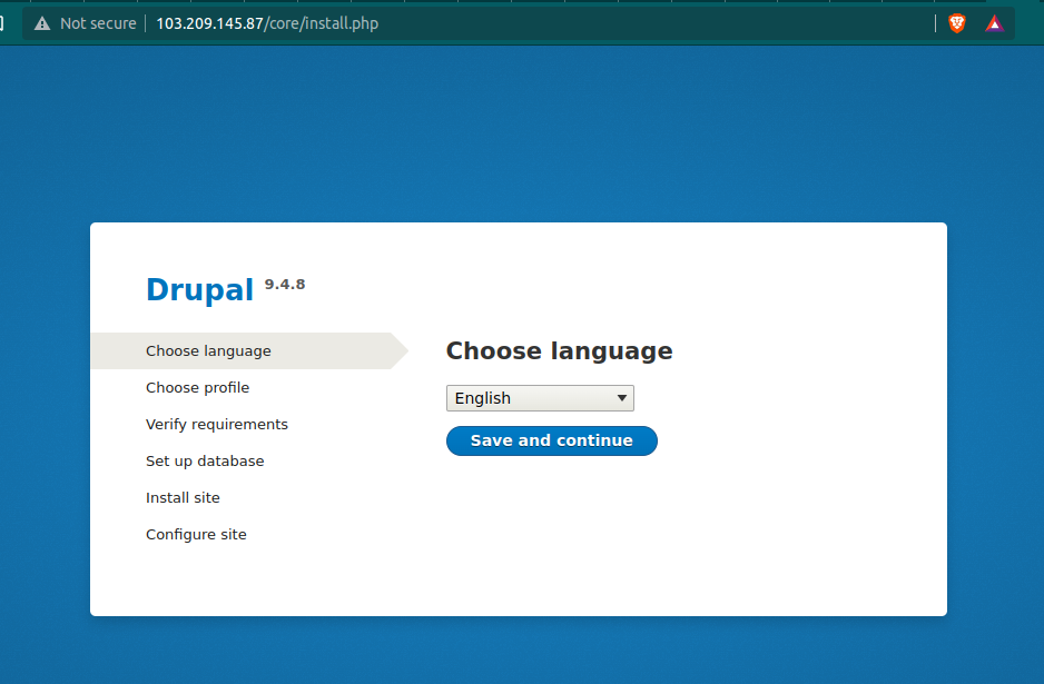 Homepage of your drupal site