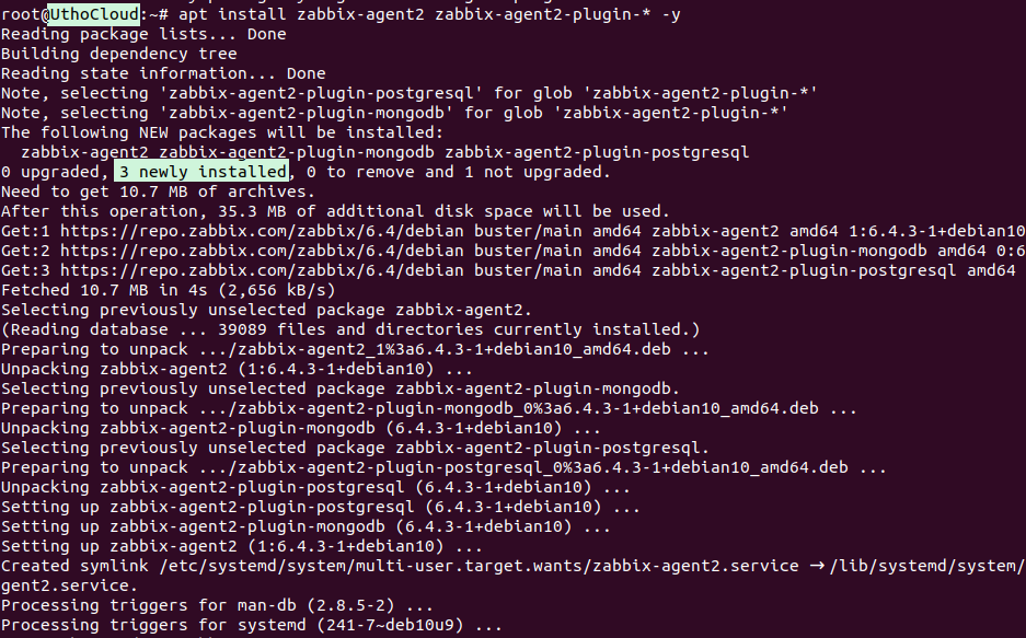 Install the Zabbix agent on Debian