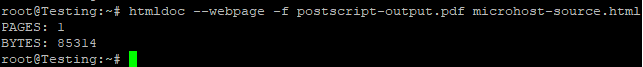 command output