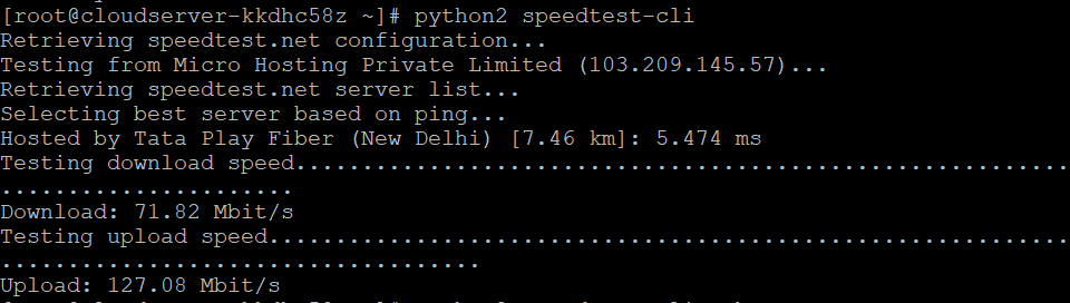 speed test