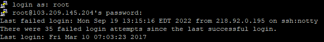 command output