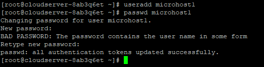 command output