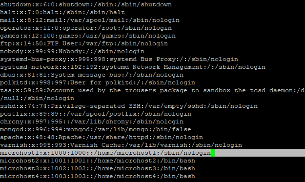 command output