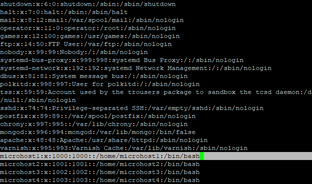 command output