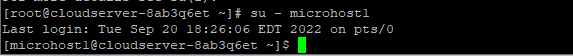 command output