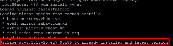 package installation complete