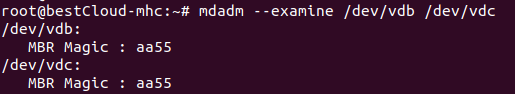 Details of the disk using mdadm