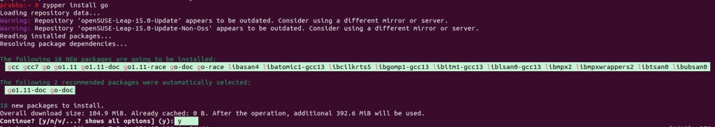 Install GO on OPENSUSE