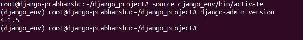 Prompt after executing above command