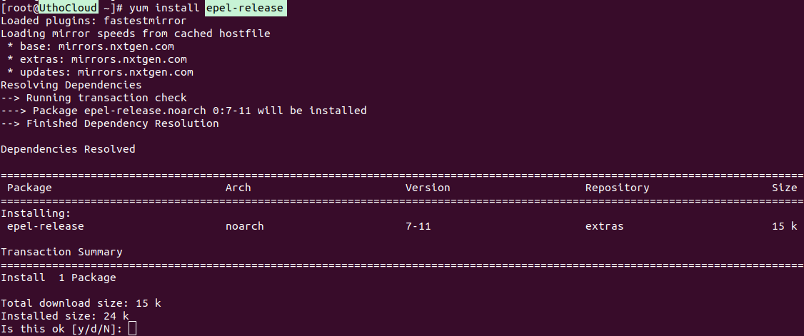 Installing EPEL repo 