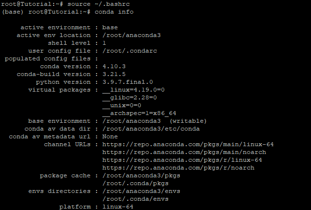 command output