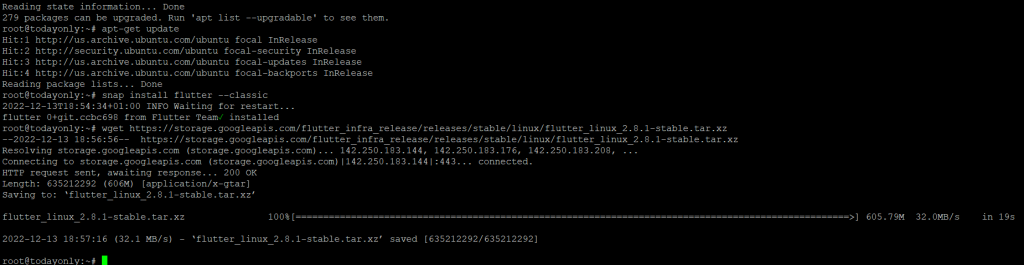 Install Flutter on Ubuntu