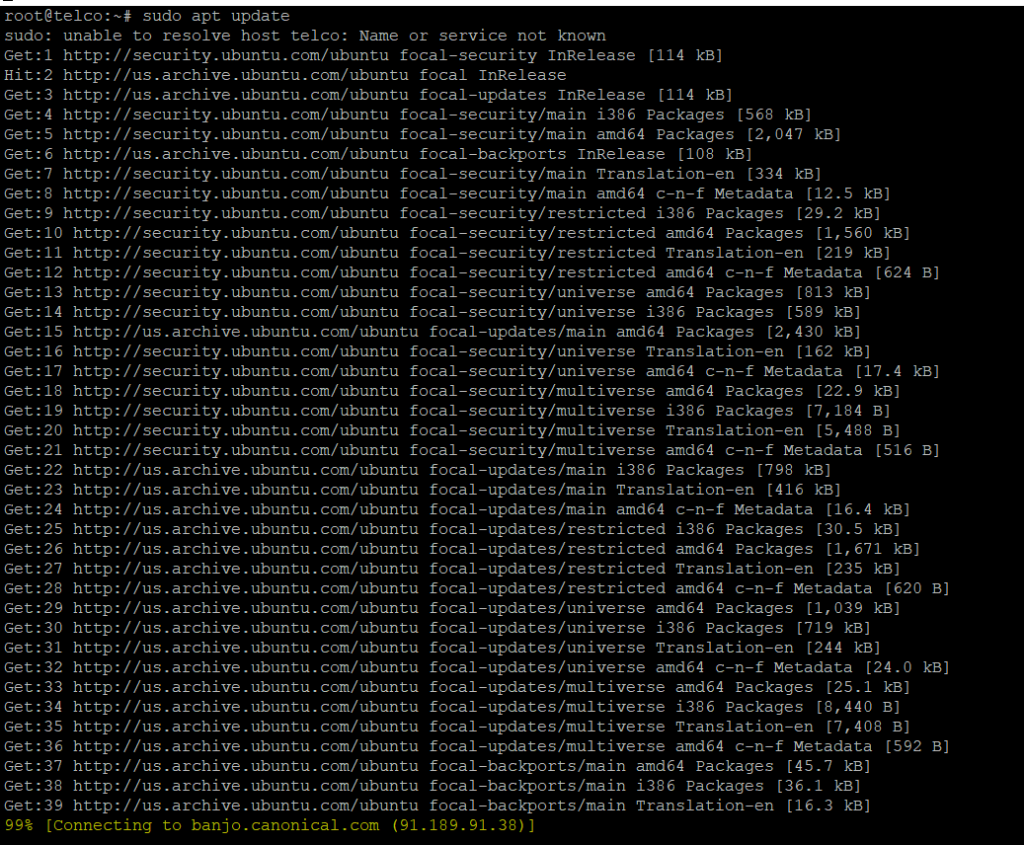 updating server