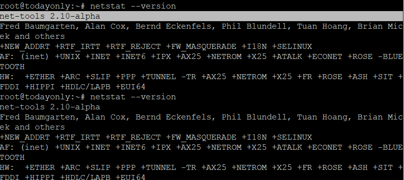 netstat – version