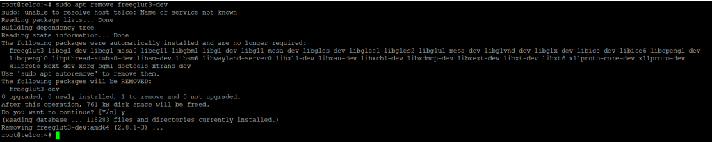 uninstalling package