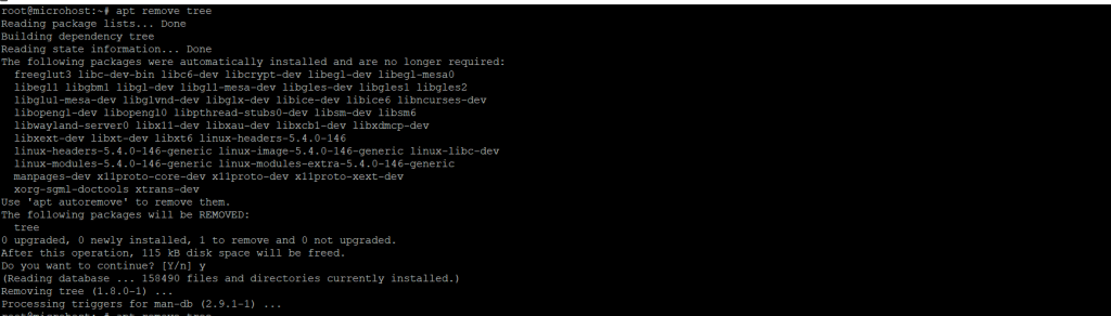 removing command