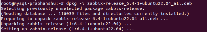 Install Zabbix repolist
