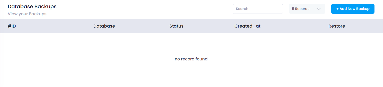 Utho-database-cluster-backup-button