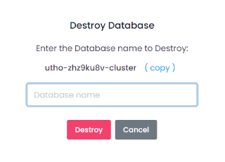 Utho-database-cluster-destroy-popup