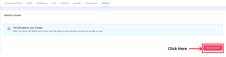 Utho-database-cluster-destroy