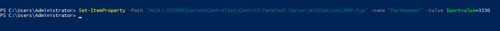 How to change RDP port via PowerShell in Windows server