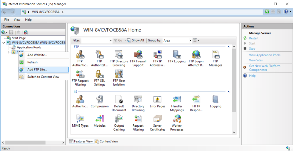 Configure FTP Server on Windows