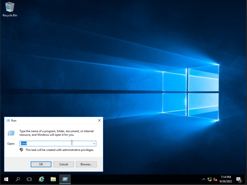 configure IP manually on Windows Server