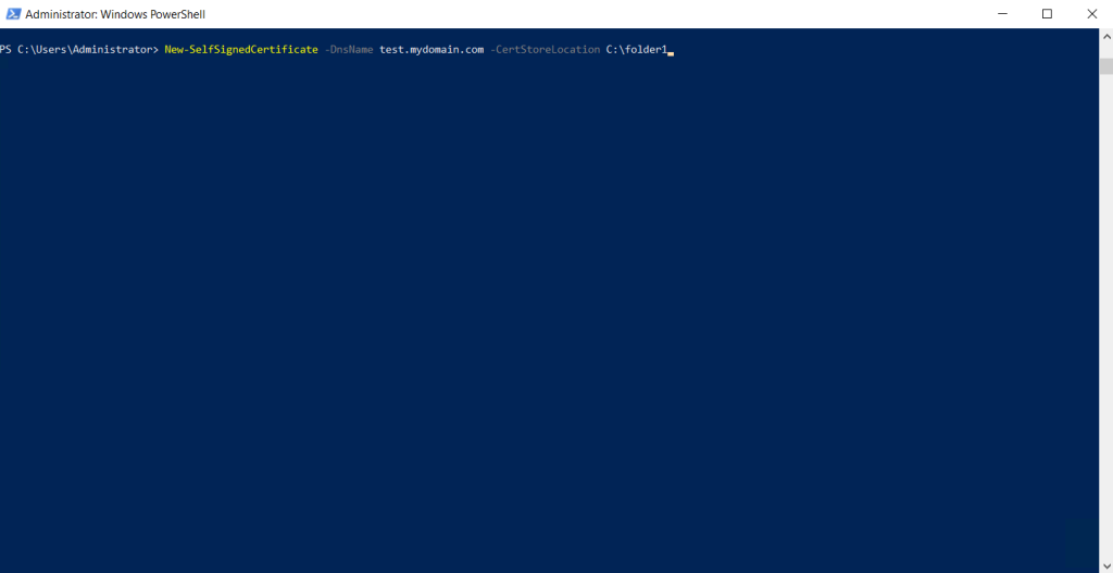 Create a Self-Signed Certificate