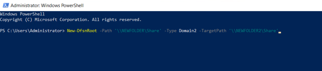 create DFS NameSpaces