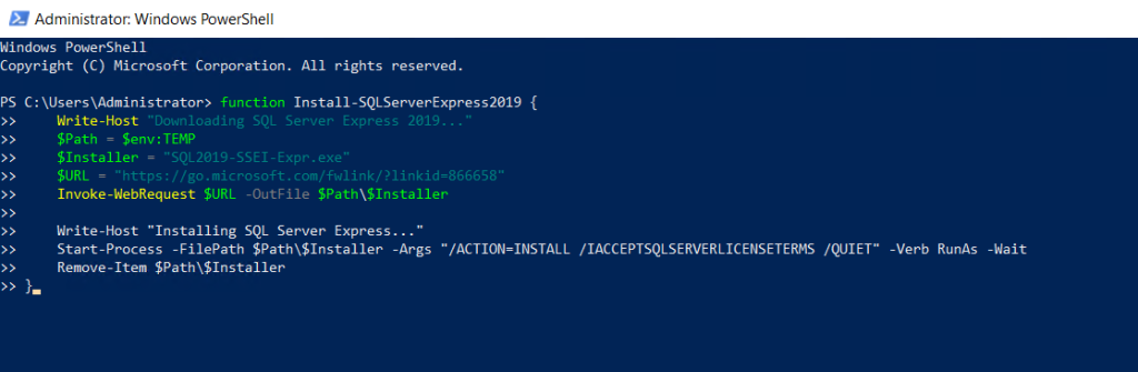 download MSSQL Server Express