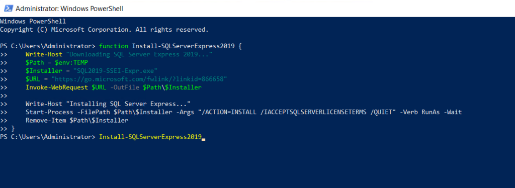 download MSSQL Server Express