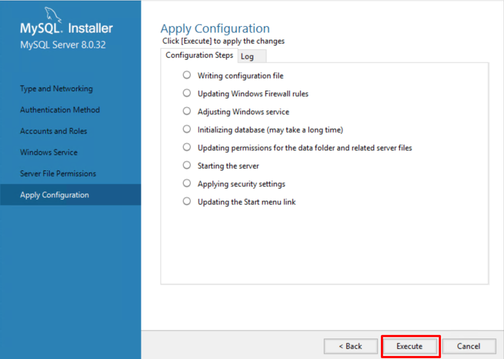 apply configuration