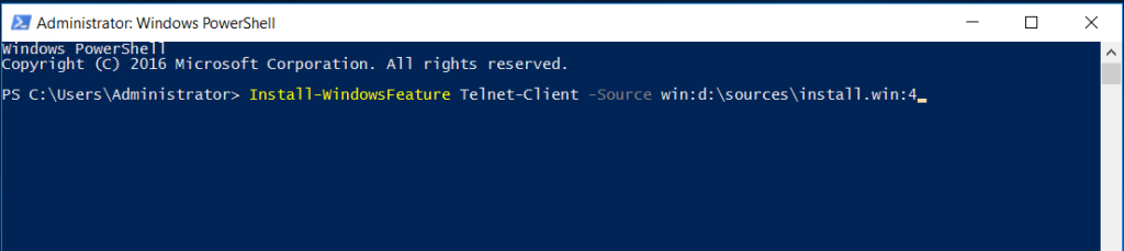 install Telnet Client on Windows