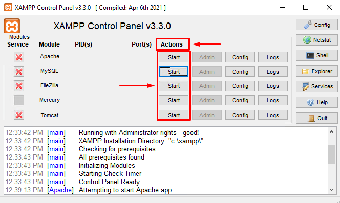 install XAMPP on Windows Server 2016/2019/2022