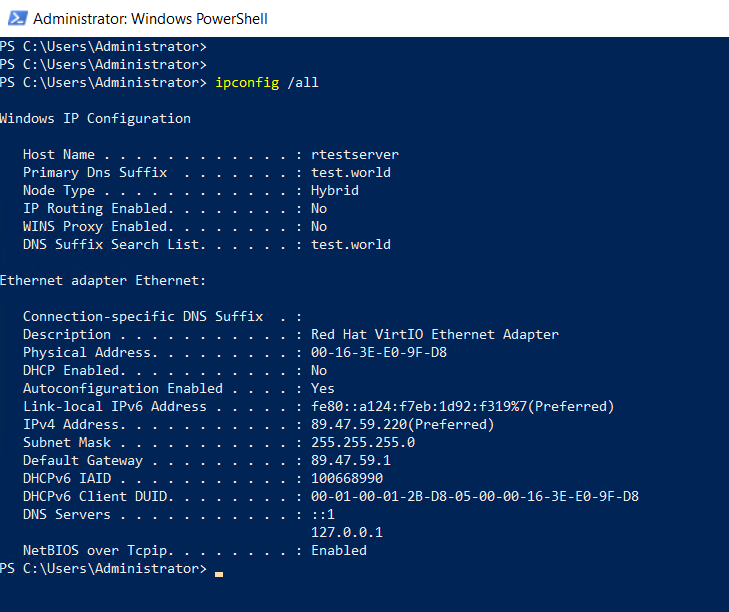 Set Static IP Address