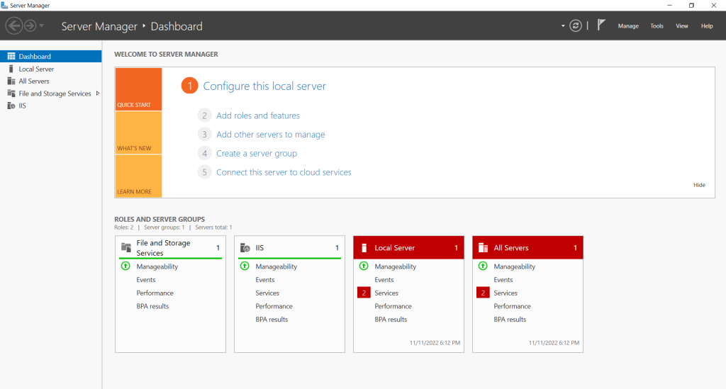 Windows Server Backup feature