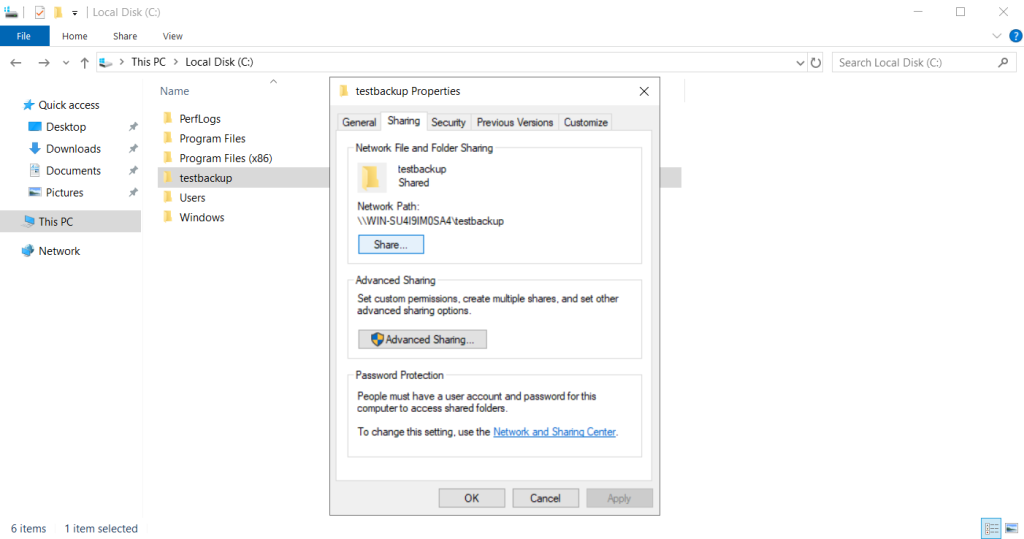 Windows Server Backup feature