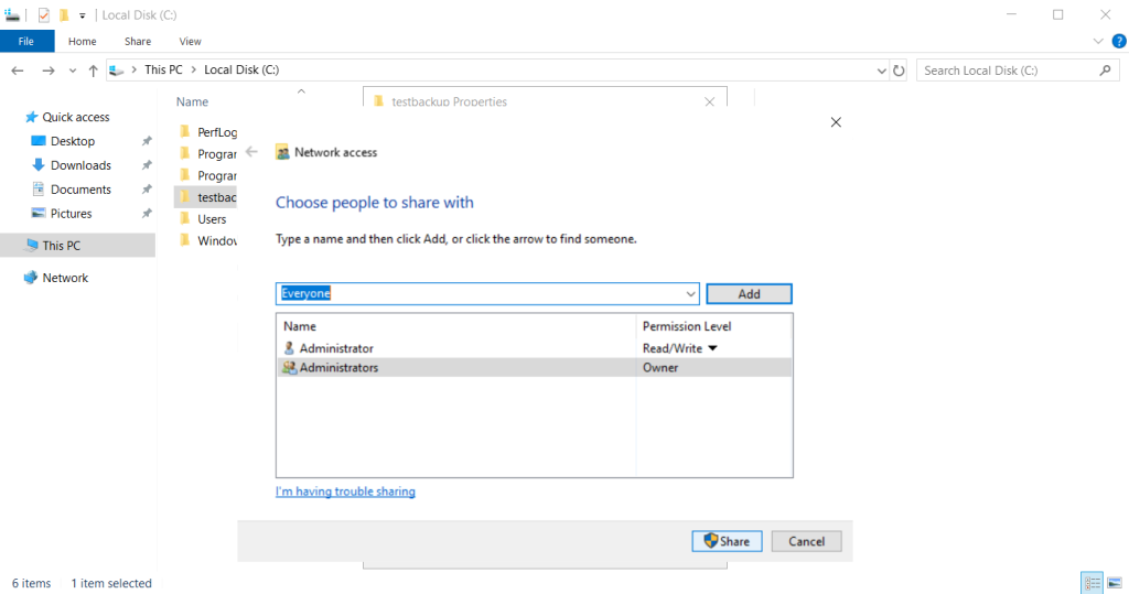 Windows Server Backup feature